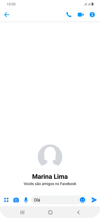 Escreva o texto desejado, e pressione o ícone de enviar. Escreva o texto desejado, e pressione o ícone de enviar.