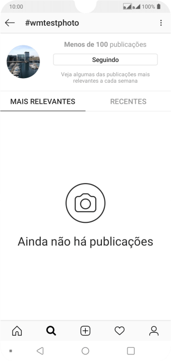 Pressione o ícone de novo post. Pressione o ícone de novo post.