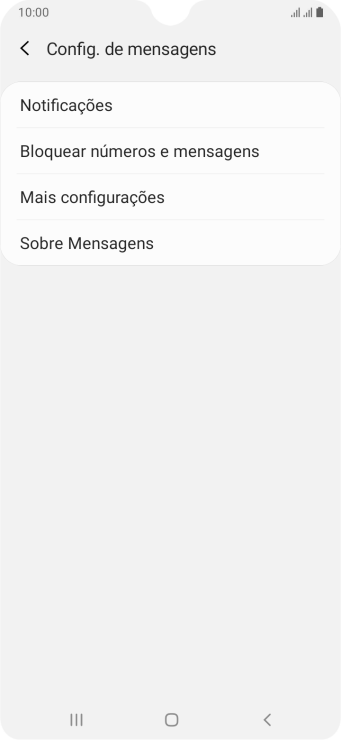 Pressione Mais configurações. Pressione Mais configurações.