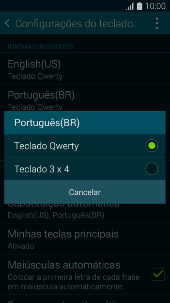 Pressione Teclado QWERTY. Pressione Teclado QWERTY.