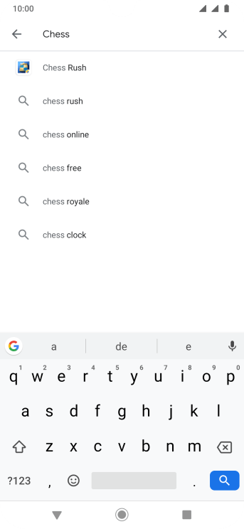 Insira o nome ou assunto do app desejado, e pressione o ícone de busca. Insira o nome ou assunto do app desejado, e pressione o ícone de busca.