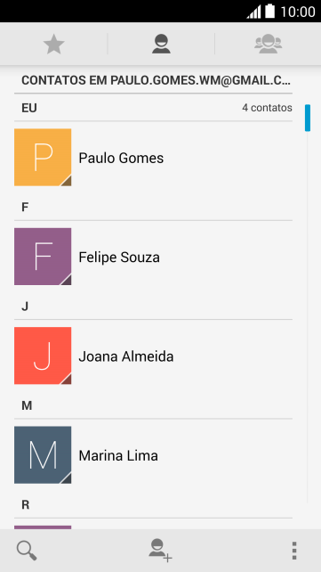 Pressione o ícone de agenda de telefone. Pressione o ícone de agenda de telefone.