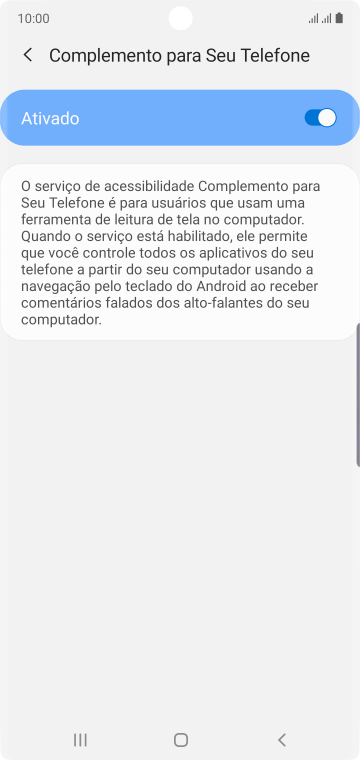 Pressione a tecla de voltar duas vezes. Pressione a tecla de voltar duas vezes.