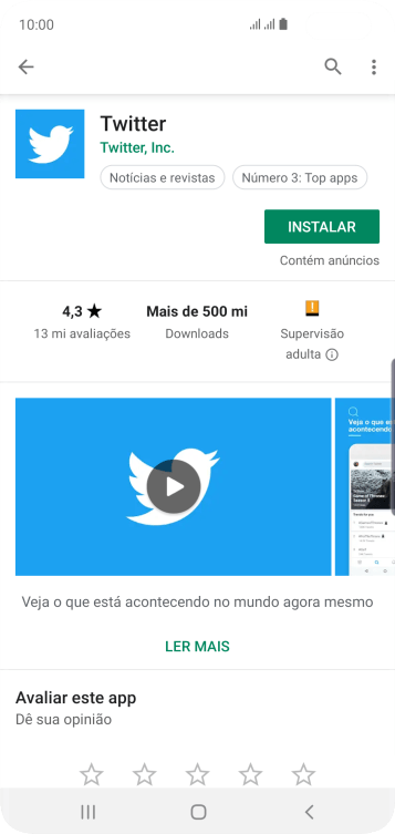 Pressione INSTALAR, e siga as indicações da tela para instalar o app. Pressione INSTALAR, e siga as indicações da tela para instalar o app.