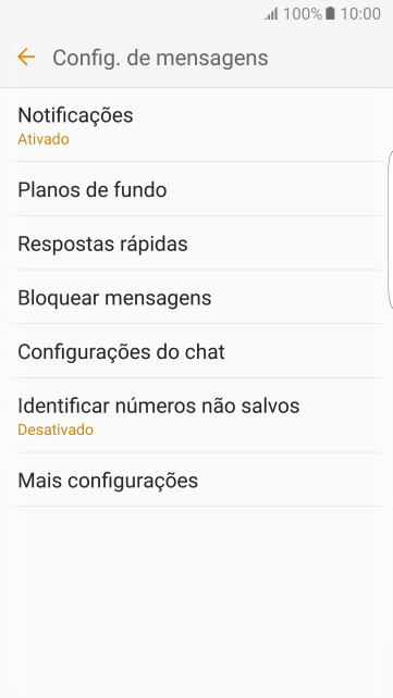 Pressione Mais configurações. Pressione Mais configurações.