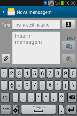 Pressione os números ou caracteres desejados. Pressione os números ou caracteres desejados.