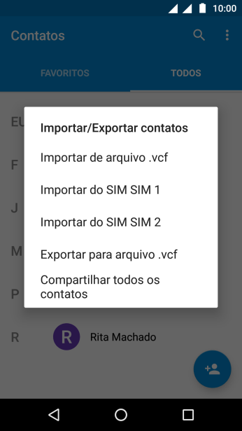 Pressione Importar do SIM ‹SIM›. Pressione Importar do SIM ‹SIM›.
