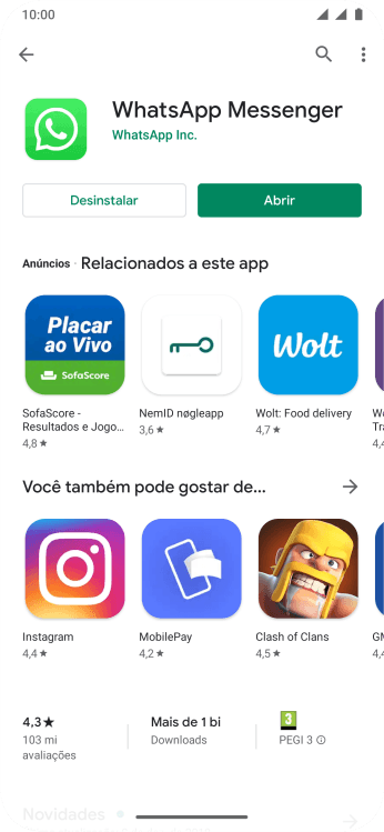 Deslize para cima a partir da parte de baixo da tela para voltar para a tela inicial. Deslize para cima a partir da parte de baixo da tela para voltar para a tela inicial.