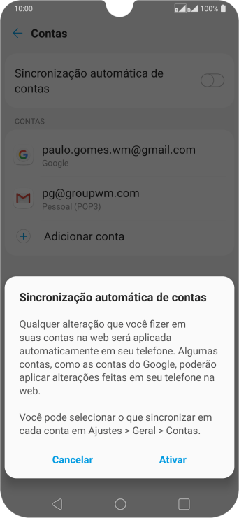 Se você quiser ativar a função, deve pressionar Ativar. Se você quiser ativar a função, deve pressionar Ativar.