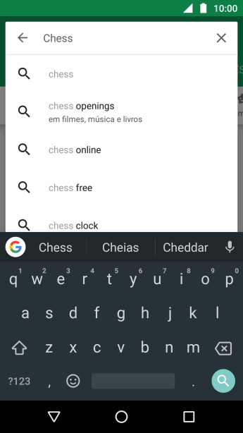 Insira o nome ou assunto do app desejado, e pressione o ícone de busca. Insira o nome ou assunto do app desejado, e pressione o ícone de busca.