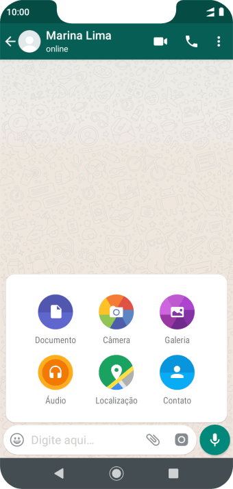 Pressione Galeria, e navegue até a pasta desejada. Pressione Galeria, e navegue até a pasta desejada.