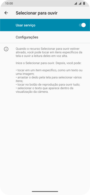 Deslize para a direita a partir do lado esquerdo da tela. Deslize para a direita a partir do lado esquerdo da tela.