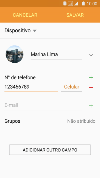 Pressione a lista suspensa ao lado do número de telefone. Pressione a lista suspensa ao lado do número de telefone.