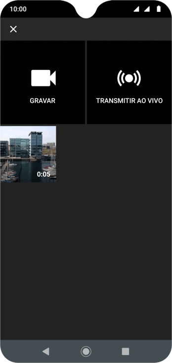 Pressione o vídeo desejado. Pressione o vídeo desejado.
