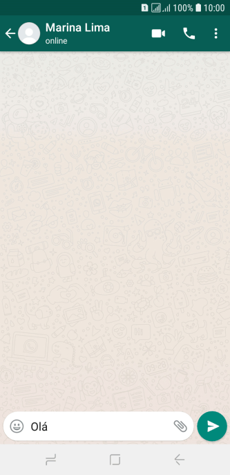 Pressione o ícone de enviar. Pressione o ícone de enviar.