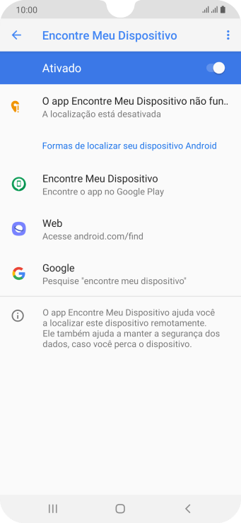 Pressione o indicador para ativar a função. Pressione o indicador para ativar a função.