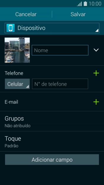 Pressione Nome, e digite o nome . Pressione Nome, e digite o nome .