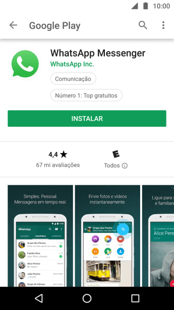 Pressione INSTALAR, e siga as indicações da tela para instalar o app. Pressione INSTALAR, e siga as indicações da tela para instalar o app.