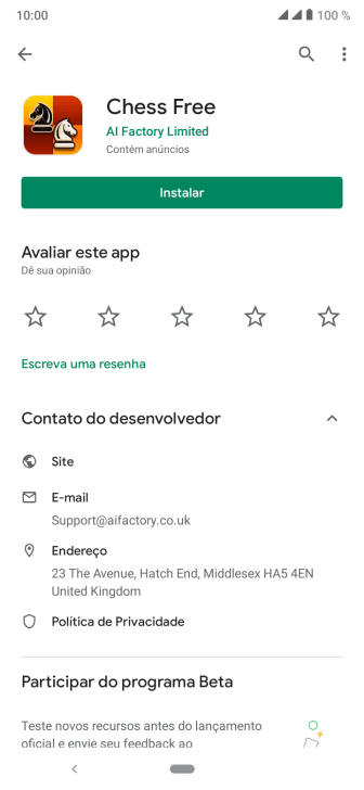 Pressione Instalar, e siga as indicações da tela para instalar o app. Pressione Instalar, e siga as indicações da tela para instalar o app.
