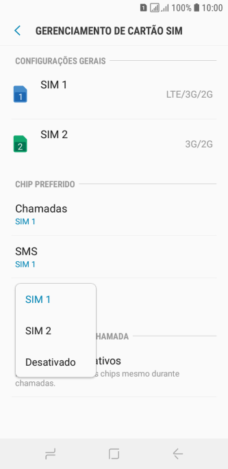 Pressione a configuração desejada. Pressione a configuração desejada.