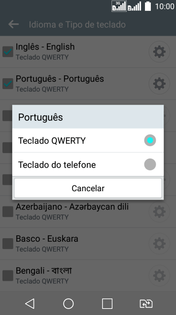 Pressione Teclado QWERTY. Pressione Teclado QWERTY.