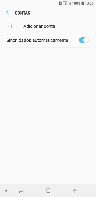 Pressione Adicionar conta. Pressione Adicionar conta.