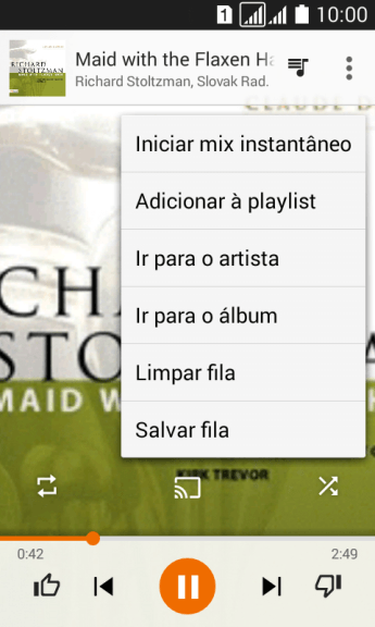 Pressione Adicionar à playlist, e digite o nome do ponto de acesso do Wi-Fi. Pressione Adicionar à playlist, e digite o nome do ponto de acesso do Wi-Fi.