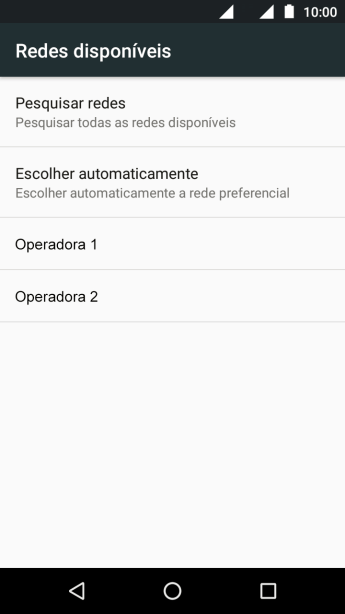 Se você quiser selecionar a rede manualmente, deve pressionara rede desejada. Se você quiser selecionar a rede manualmente, deve pressionara rede desejada.