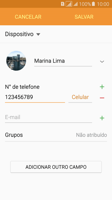 Pressione a lista suspensa ao lado do número de telefone. Pressione a lista suspensa ao lado do número de telefone.