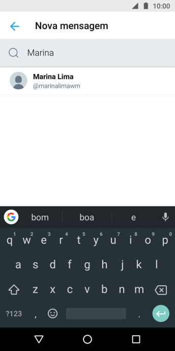 Pressione o contato desejado. Pressione o contato desejado.