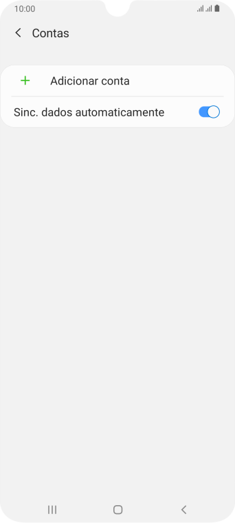 Pressione Adicionar conta. Pressione Adicionar conta.