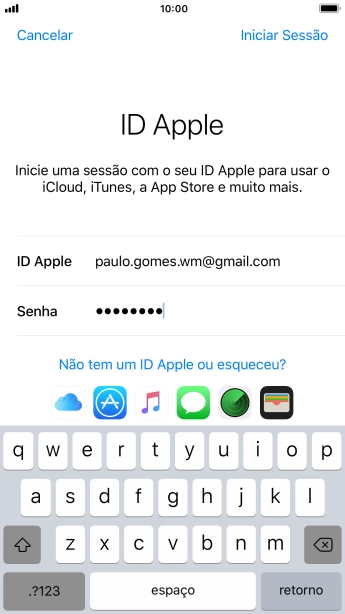 Pressione Iniciar Sessão. Pressione Iniciar Sessão.