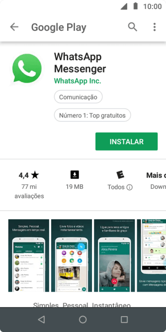 Pressione INSTALAR, e siga as indicações da tela para instalar o app. Pressione INSTALAR, e siga as indicações da tela para instalar o app.
