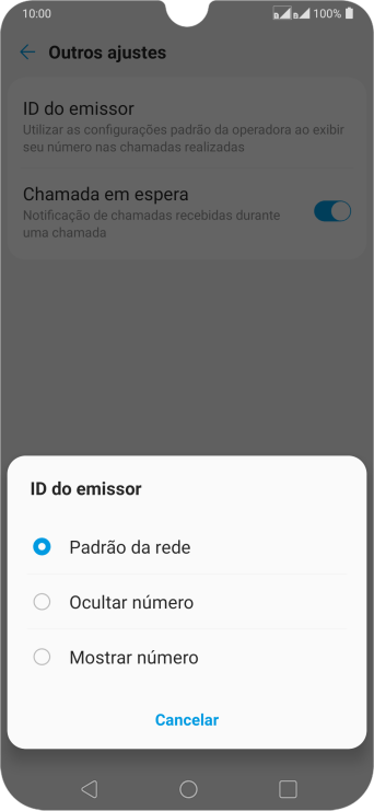 Pressione Mostrar número para ativar a identificação do seu número. Pressione Mostrar número para ativar a identificação do seu número.