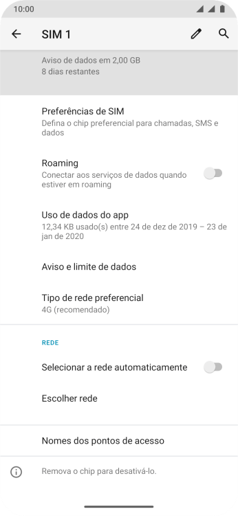 Se você quiser selecionar a rede automaticamente, deve pressionar indicador ao lado de Se você quiser selecionar a rede automaticamente, deve pressionar indicador ao lado de
