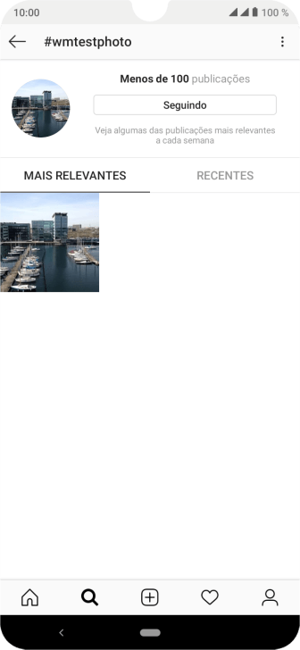 Pressione o ícone de novo post. Pressione o ícone de novo post.