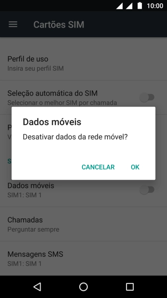 Se você desativar a função, deve pressionar OK. Se você desativar a função, deve pressionar OK.