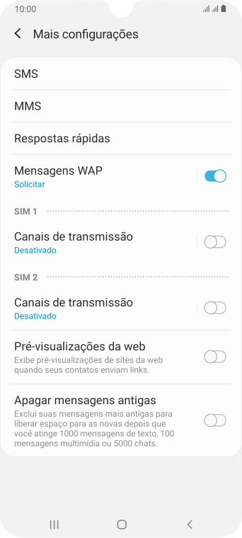 Pressione SMS. Pressione SMS.
