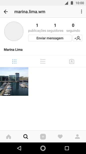 Pressione o ícone de busca. Pressione o ícone de busca.