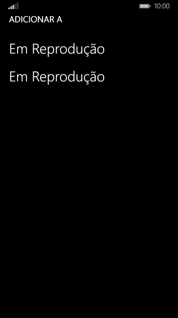 Pressione Nova Lista de Reprodução. Pressione Nova Lista de Reprodução.
