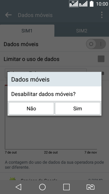 Se você desativar a função, deve pressionar Sim. Se você desativar a função, deve pressionar Sim.