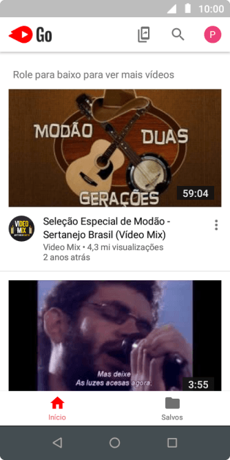 Pressione o ícone de busca. Pressione o ícone de busca.