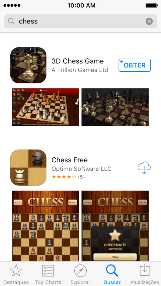 Pressione o app desejado. Pressione o app desejado.