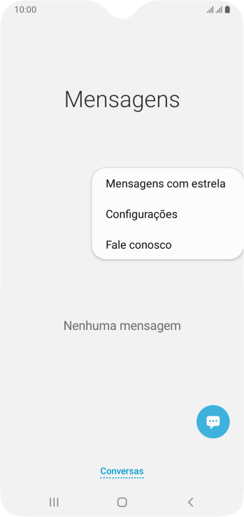Pressione Configurações. Pressione Configurações.