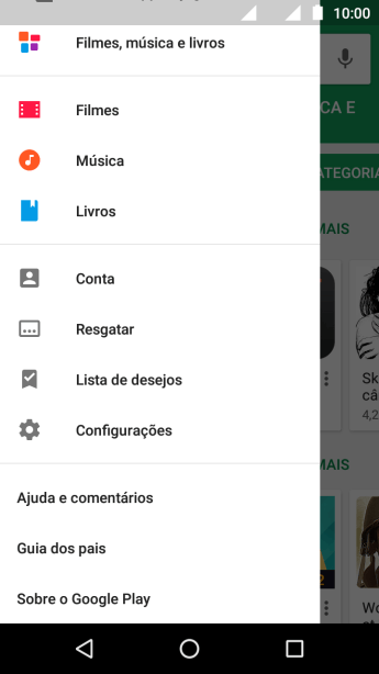 Pressione Configurações. Pressione Configurações.