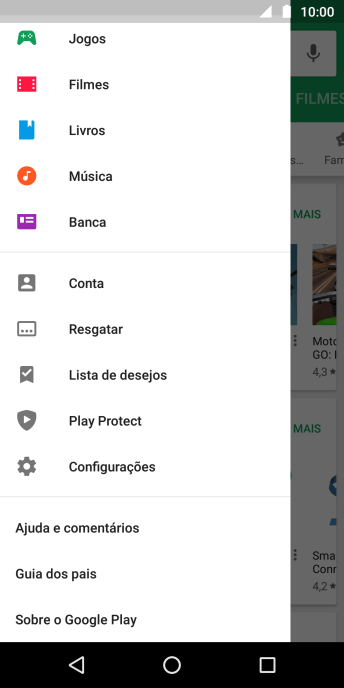 Pressione Configurações. Pressione Configurações.