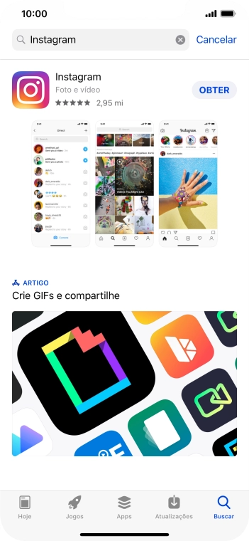 Pressione Instagram. Pressione Instagram.