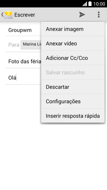 Pressione Anexar imagem, e navegue até a pasta desejada. Pressione Anexar imagem, e navegue até a pasta desejada.