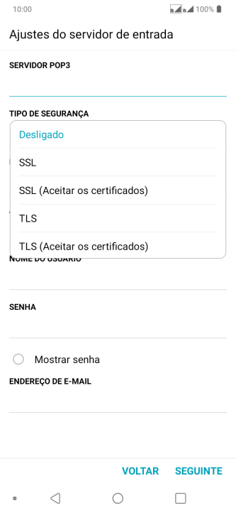 Pressione Desligado para desativar a função. Pressione Desligado para desativar a função.