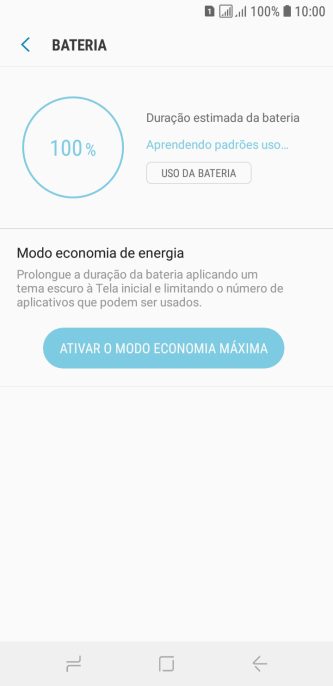 Pressione ATIVAR O MODO ECONOMIA MÁXIMA. Pressione ATIVAR O MODO ECONOMIA MÁXIMA.